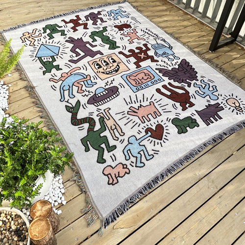 2pcs pack set 180*230cm Bohemian Picnic Blanket, Waterproof Camping Blanket, Outdoor Rug for Camping, Picnic, Beach  