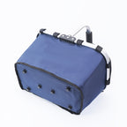 Black Portable Picnic Basket - Foldable Insulated Outdoor Shopping Basket, Meal Delivery & Takeout Carrier