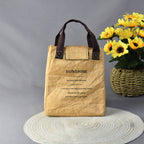 Beige Eco-Friendly Insulated Lunch Bag with Handle - Durable and Reusable