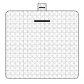 Thickened Waterproof Picnic Blanket - Portable Outdoor Beach Mat for Camping and Hiking 150*200cm(White plaid)