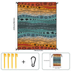 Style STD-001-10 Colorful Quick Dry Beach Mat Sand Proof Waterproof Outdoor Picnic Blanket - Compact & Lightweight