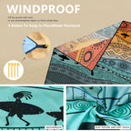 Style STD-001-17 Brown Quick Dry Beach Mat Sand Proof Waterproof Outdoor Picnic Blanket - Compact & Lightweight