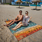 Style STD-001-28 Pink Quick Dry Beach Mat Sand Proof Waterproof Outdoor Picnic Blanket - Compact & Lightweight